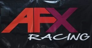 A vinyl banner produced and printed by Print Mint in Adelaide for AFX Racing